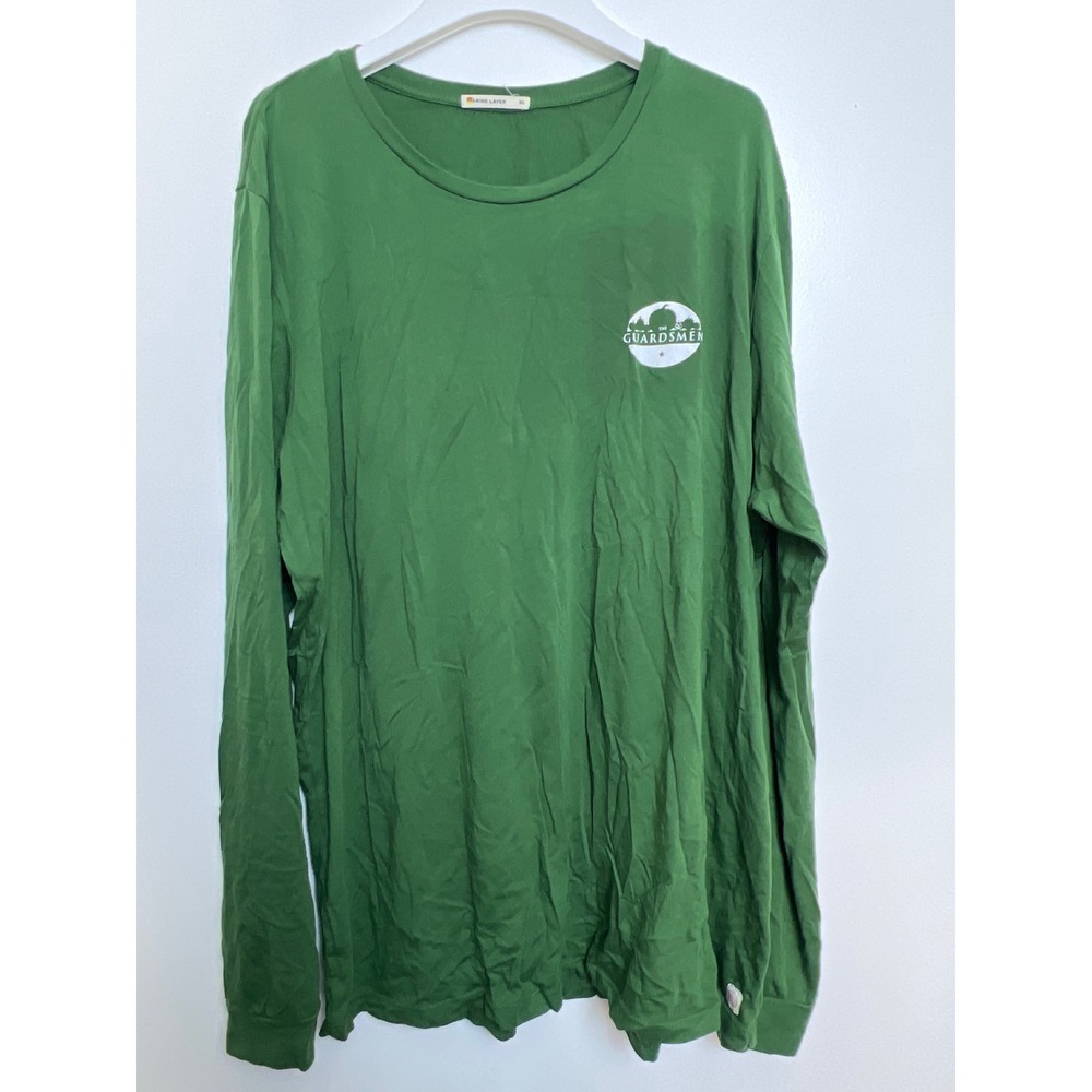 Marine Layer Men's Long Sleeve T Shirt Green XL The Guardsmen Graphic Print Hike